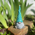 Polka Dot Hat Garden Gnome | Concrete Garden Gnome Statue