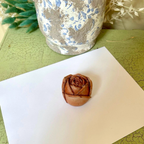 Large Rose Paperweight Statue | Faux Concrete Rose