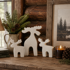Moose Family | Set of 3 Concrete Statues