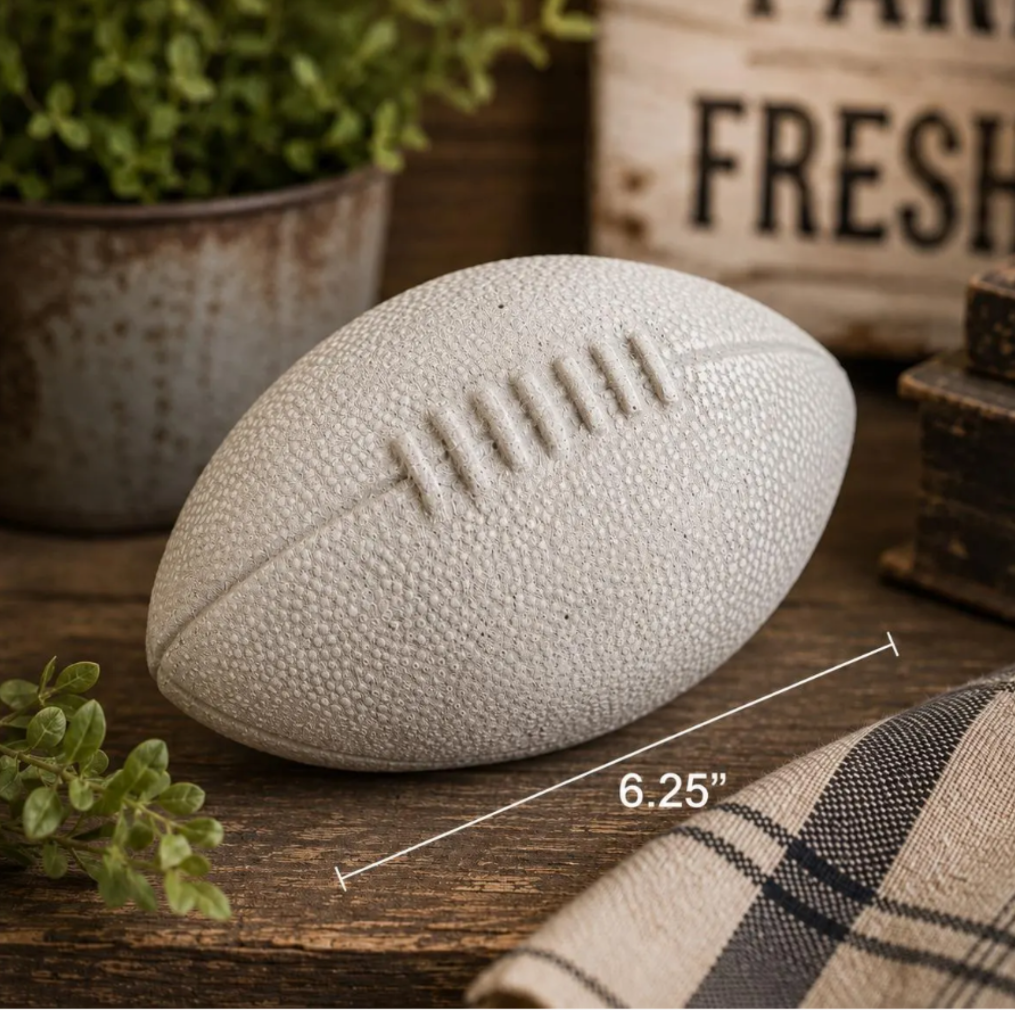 Concrete Football Statue Hanging Or Garden Statue | Football Mom Gifts