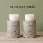 Striped Votive Candle Holders | Concrete Candle Holder Farmhouse Decor Rustic Accents