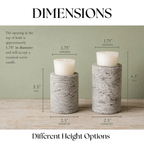 Striped Votive Candle Holders | Concrete Candle Holder Farmhouse Decor Rustic Accents