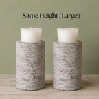 Striped Votive Candle Holders | Concrete Candle Holder Farmhouse Decor Rustic Accents