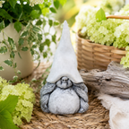 Garden Gnome with Braided Pigtails | Concrete Statue Gnome Figurine