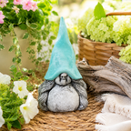 Garden Gnome with Braided Pigtails | Concrete Statue Gnome Figurine