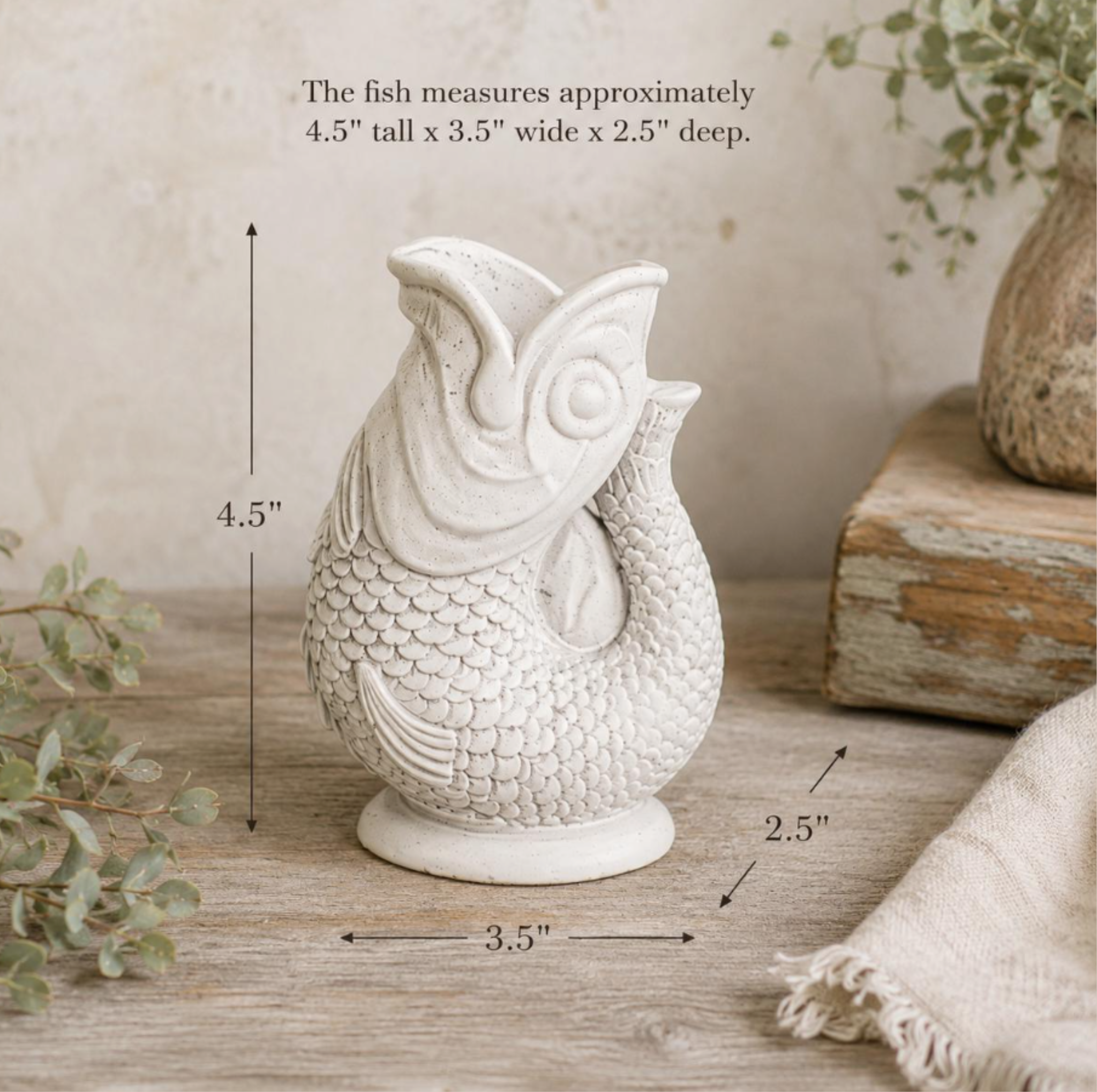 Fish TaperCandle Holder | Carp or Koi Concrete Candle Votive