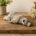 Lazy Bear Concrete Statue | Sleeping Napping Bear Rustic Cabin Mountain Decor
