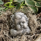 Chubby Angel Cherub Statue | Concrete Garden Statue or Grave Decor