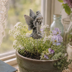 Mini Fairy Plant Stake | Concrete Fairy Garden Statue | Fairy Figurine