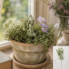 Mini Fairy Plant Stake | Concrete Fairy Garden Statue | Fairy Figurine
