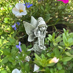 Mini Fairy Plant Stake | Concrete Fairy Garden Statue | Fairy Figurine