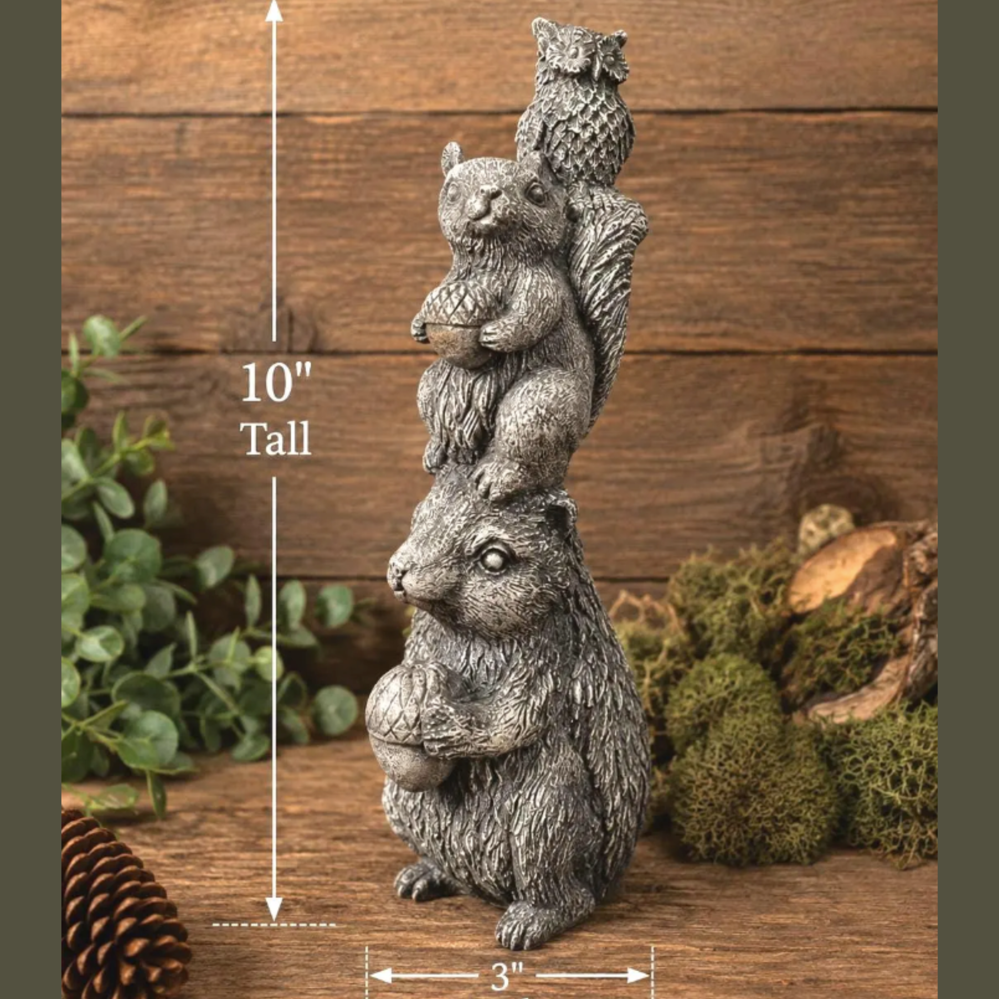 Woodland Creatures Stacked | Squirrel Owl Hedgehog