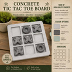 Concrete Tic Tac Toe Board | Outdoor Games | Rustic Decor