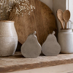 Concrete Pears | Fruit Trivet Set Pot Rests | Pear-Shaped Coasters