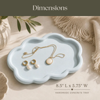 Vermont Cloud Tray | Concrete Tray Jewelry Storage Trinket Dish