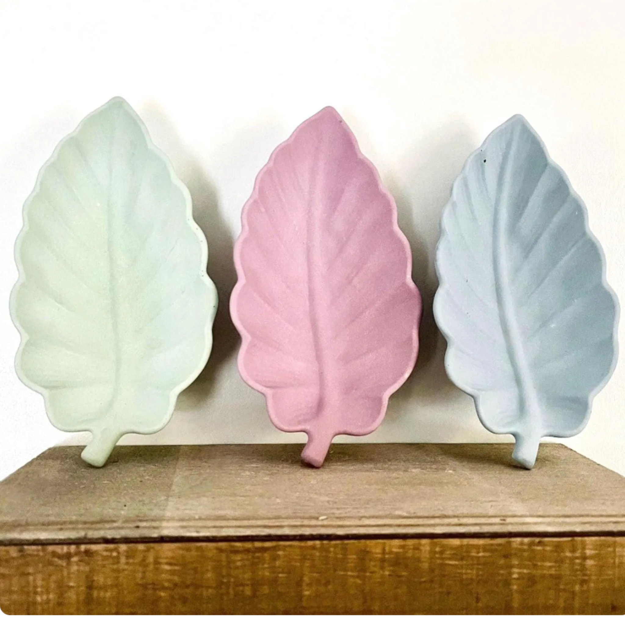 Concrete Leaf Tray | Colorful Trinket Tray Jewelry Organizer