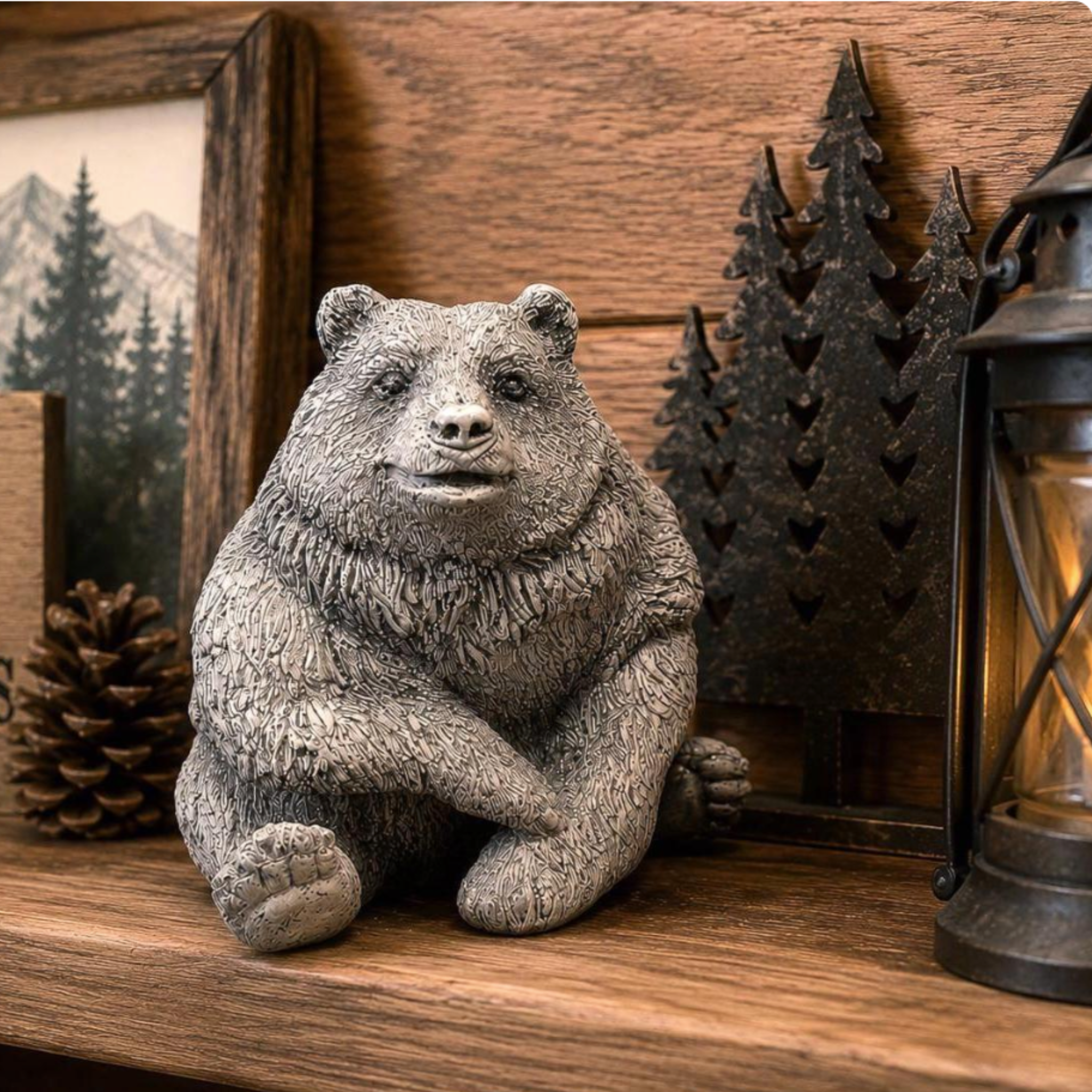 Sitting Bear Concrete Statue | Black Bear or Brown Bear