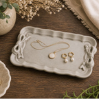 Vintage-Inspired Concrete Bow Tray