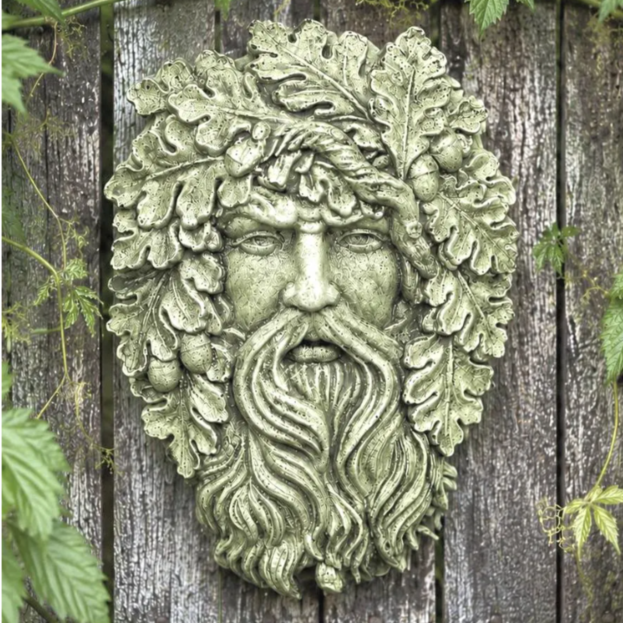 Acorn Greenman Garden Plaque