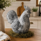 Farmhouse Rooster Chicken Concrete Statue