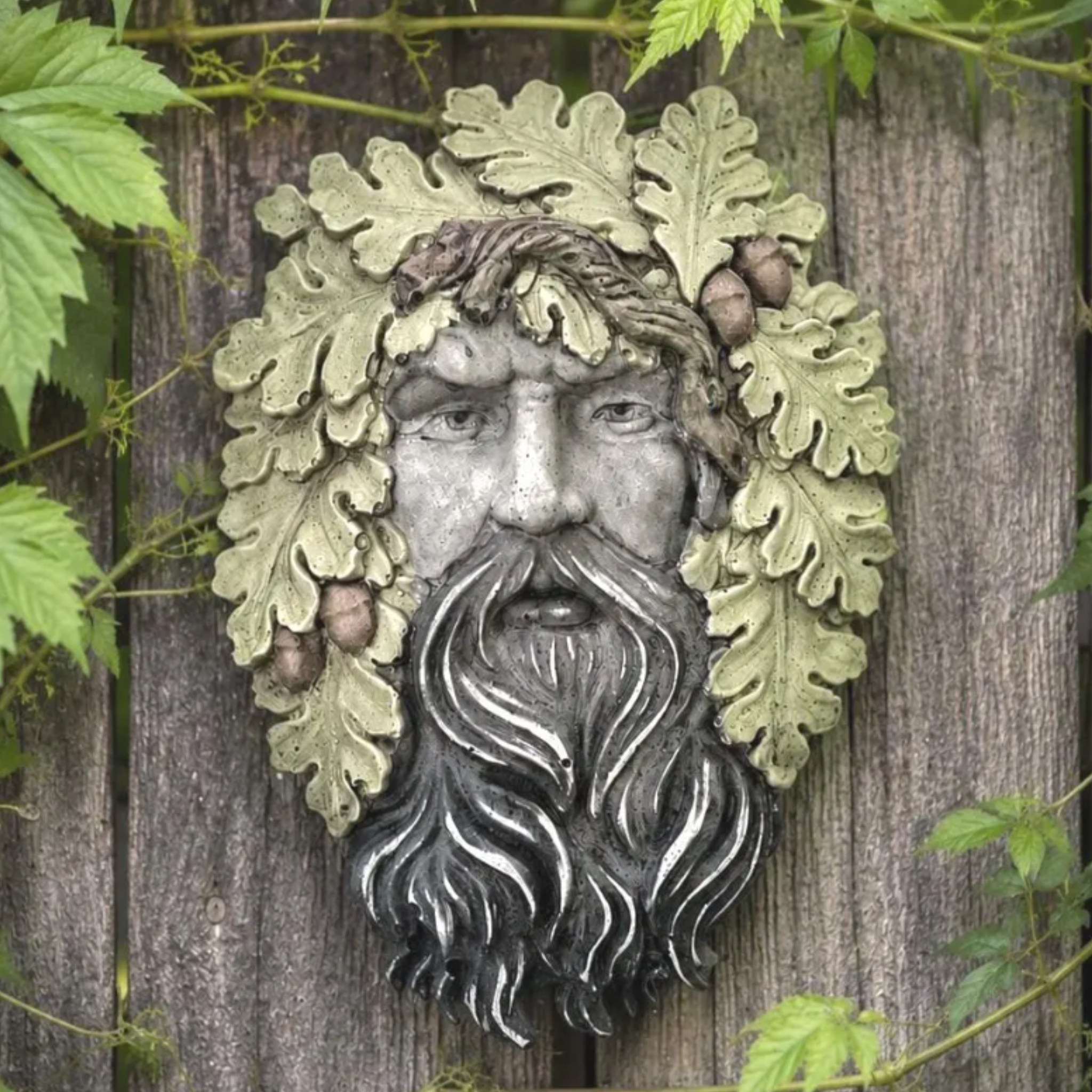 Acorn Greenman Garden Plaque