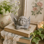 Small Angel Garden Statue | Concrete Cherub Statue | Gravestone Decoration