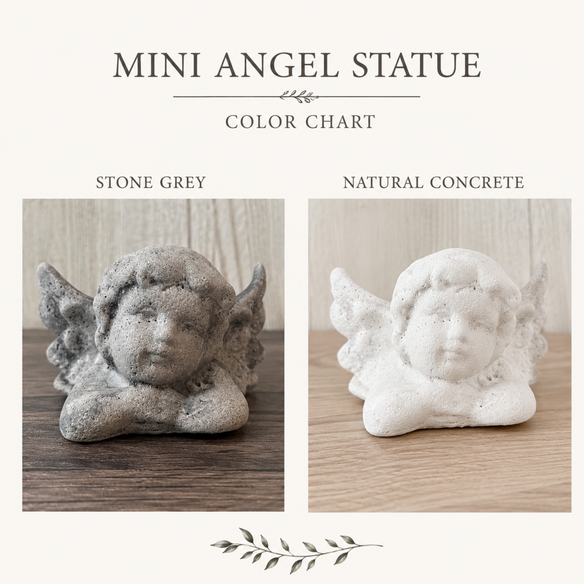 Small Angel Garden Statue | Concrete Cherub Statue | Gravestone Decoration