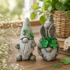 Lucky Garden Gnomes | Four Leaf Clover Gnome Statues