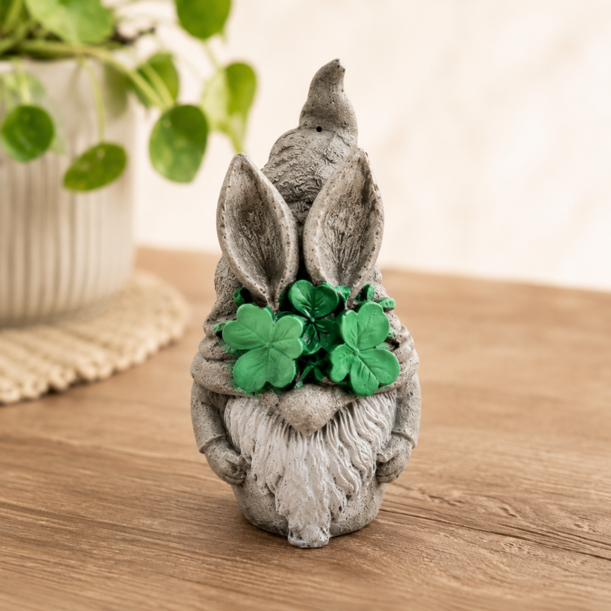 Lucky Garden Gnomes | Four Leaf Clover Gnome Statues