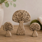 Dotted Cap Mushroom Plant Stakes | Set of 3 Mushroom Statues