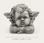 Chubby Angel Cherub Statue | Concrete Garden Statue or Grave Decor