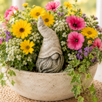 Miniature Garden Gnome Statue | Planter Decor & Fairy Gardens