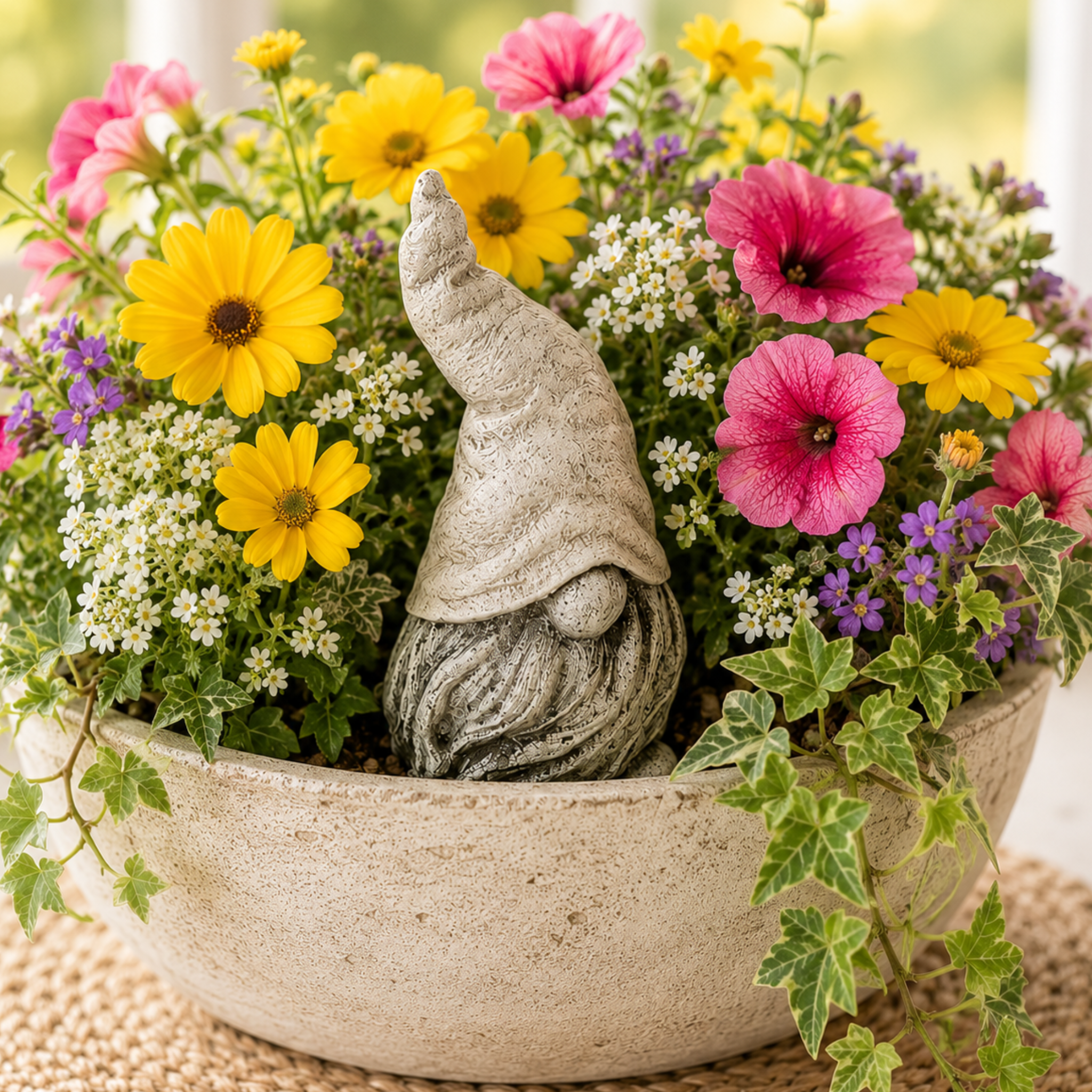 Miniature Garden Gnome Statue | Planter Decor & Fairy Gardens