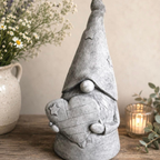 Star Hat Gnome Holding American Flag Heart