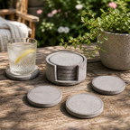 Concrete Coasters with Holder