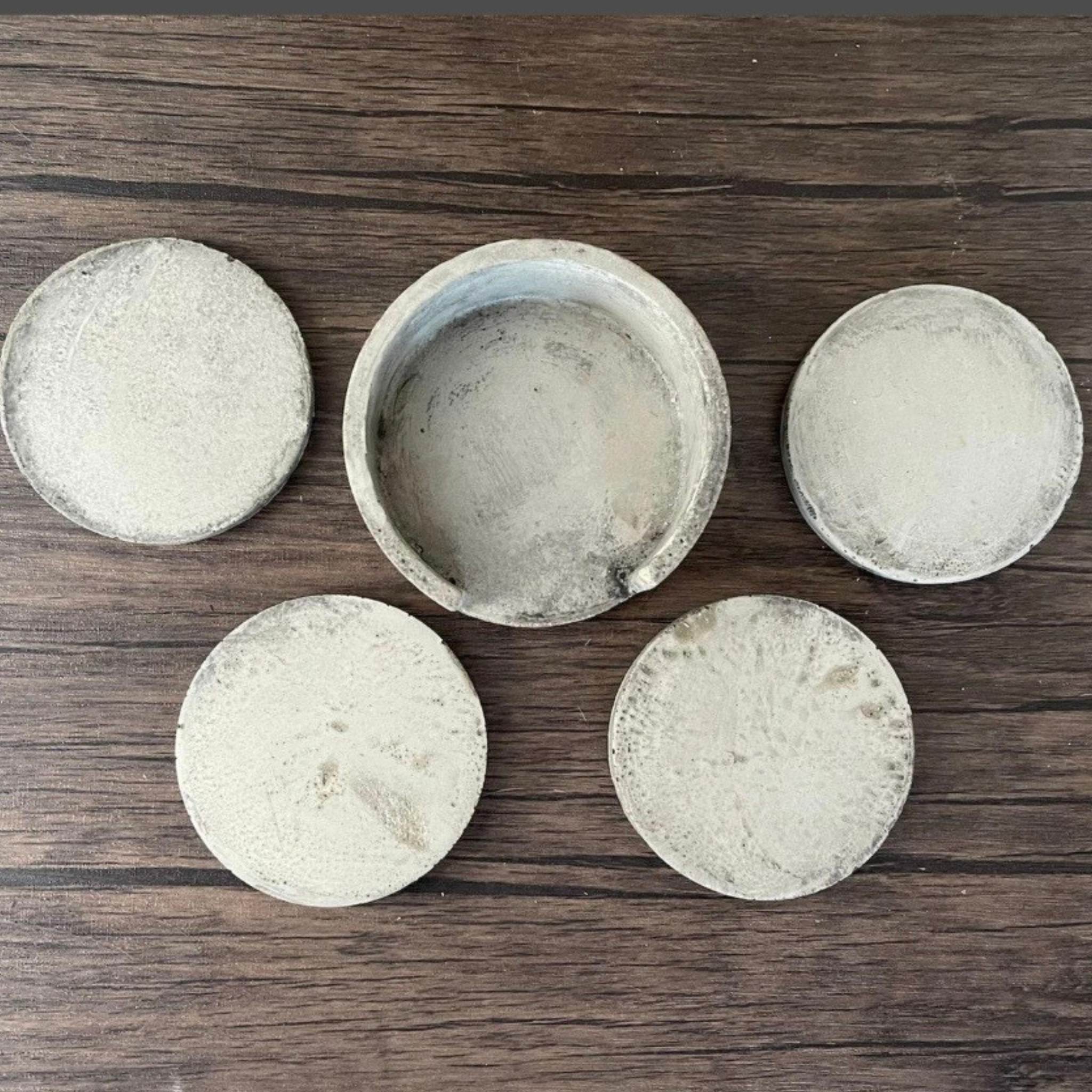 Concrete Coasters with Holder