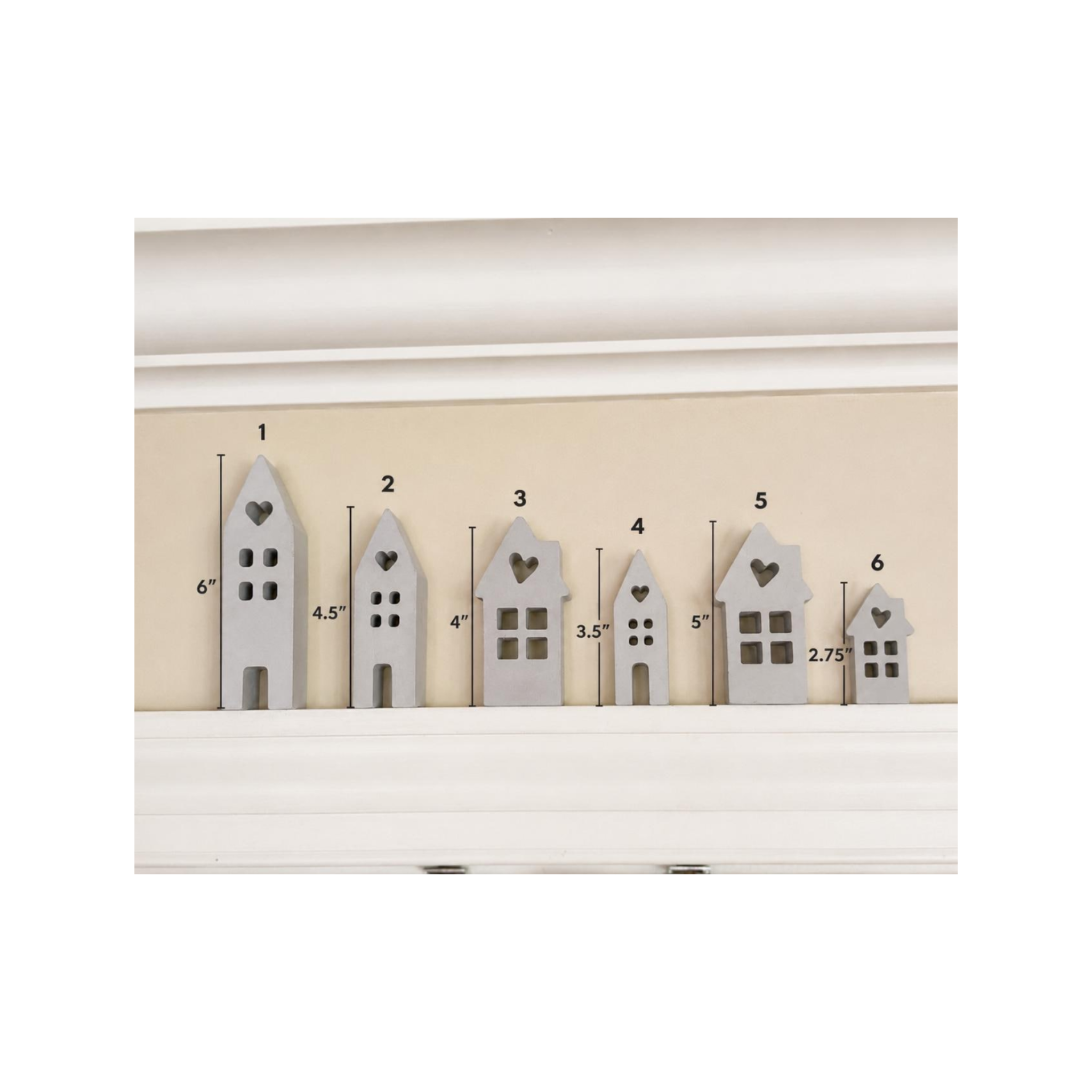 Concrete Houses with Hearts: DIY Village Decor