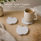 Concrete Apple-Shaped Coasters