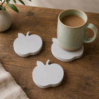 Concrete Apple-Shaped Coasters
