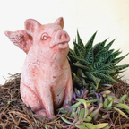 When Pigs Fly Concrete Pig Garden Statue