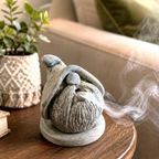 Concrete Gnome Incense Burner: Cones & Sticks