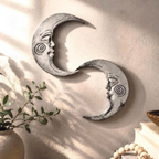 Crescent Moons Concrete Wall Decor Set of 2