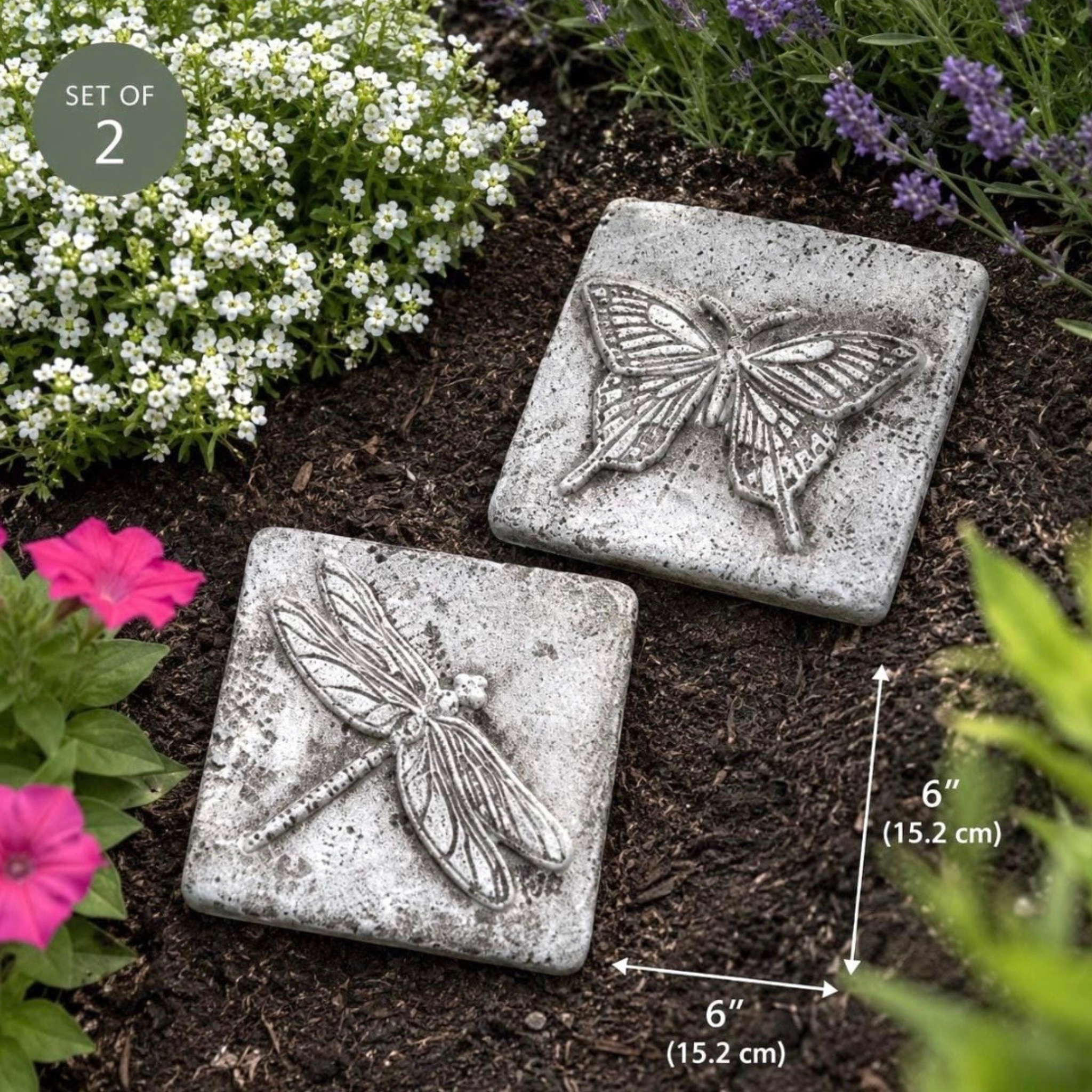 Butterfly & Dragonfly Concrete Garden Stones or Plaques