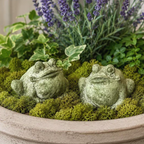 Mini Frog Statues | Plant Stakes or Planter Accent