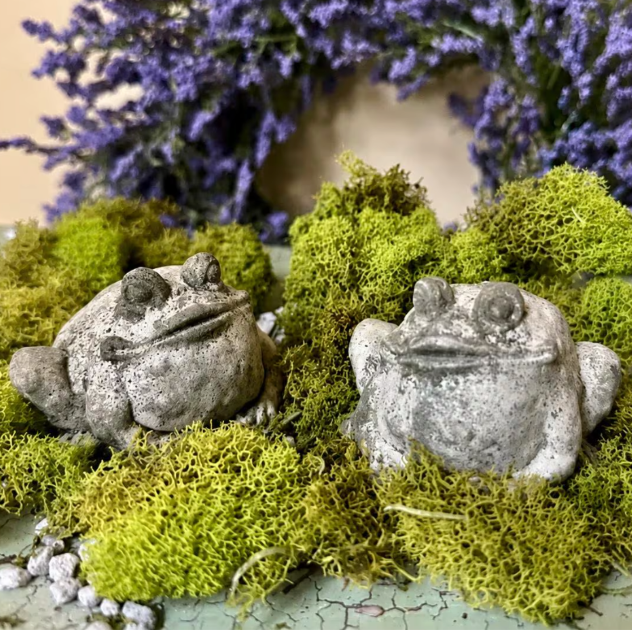 Mini Frog Statues | Plant Stakes or Planter Accent