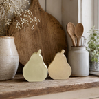 Concrete Pears | Fruit Trivet Set Pot Rests | Pear-Shaped Coasters