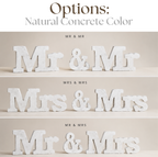 Mr & Mrs Concrete Wedding Sign | Handcrafted Wedding Decor | Vermont Concrete | Mrs & Mrs | Mr & Mr