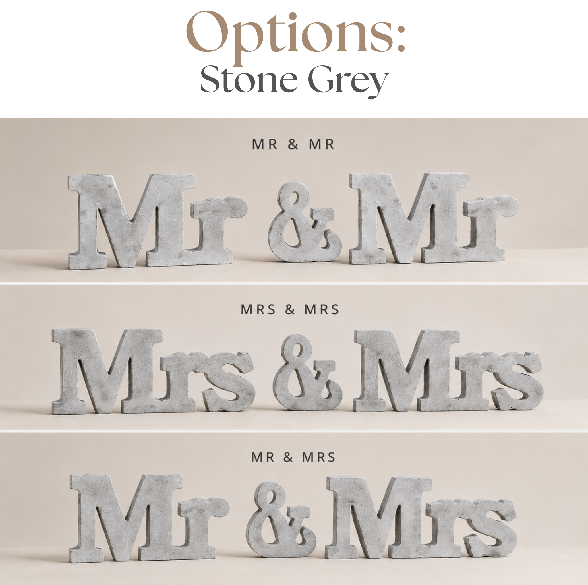 Mr & Mrs Concrete Wedding Sign | Handcrafted Wedding Decor | Vermont Concrete | Mrs & Mrs | Mr & Mr