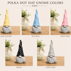 Polka Dot Hat Garden Gnome | Concrete Garden Gnome Statue
