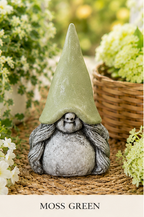 Garden Gnome with Braided Pigtails | Concrete Statue Gnome Figurine